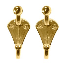 PERCHERO DE 6.8 X 5.5 X 2.6 CM DORADO 2 PIEZAS