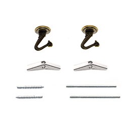 GANCHOS PARA COLGAR DE 2.5 X 2.8 CM BRONCE 2 PIEZAS