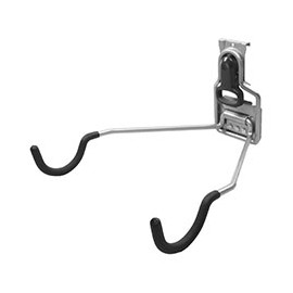 GANCHO PARA BICICLETA HORIZONTAL DE 18 X 31 CM GRIS 22 KG