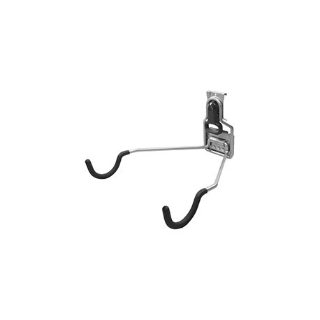 GANCHO PARA BICICLETA HORIZONTAL DE 18 X 31 CM GRIS 22 KG