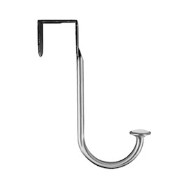 PERCHERO DE SOBREPUERTA 15 CM PLATA