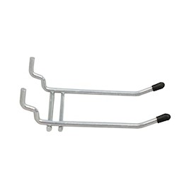 GANCHO DOBLE PARA PERFOCEL 3.2 X 5.3 X 10 CM PLATA