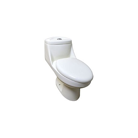 SANITARIO ZEUS 1 PIEZA ALARGADO 3.8 Y 4.8 L BLANCO