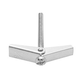 TAQUETES MARIPOSA DE 1/8 X 2 PULGADAS PLATA 2 PIEZAS