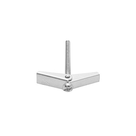 TAQUETES MARIPOSA DE 1/8 X 2 PULGADAS PLATA 2 PIEZAS