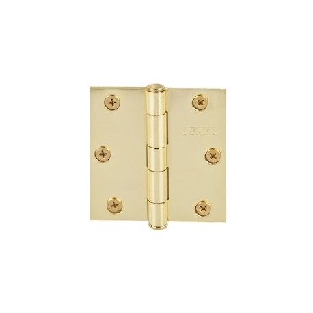 BISAGRA DE CABEZA PLANA 7.62 X 7.62 CM DORADO 2 PIEZAS