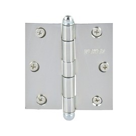 BISAGRA CON CABEZA DE BOLA 7.62 X 7.62 CM PLATA 2 PIEZAS