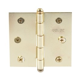 BISAGRA DE CABEZA MEDIA BOLA 3 X 3 PULGADAS LATON 2 PIEZAS