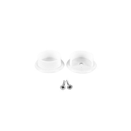 JUEGO DE BRIDAS PLÁSTICAS REDONDAS 1 3/8 DE PULGADA BLANCO