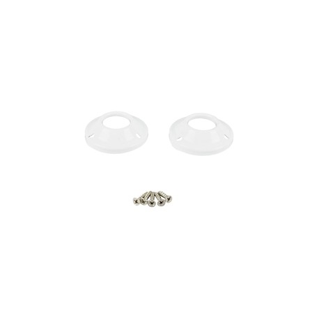 JUEGO DE BRIDAS DE LÁMINA REDONDAS 1 PULGADA BLANCO