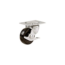 RUEDA BASE RÍGIDA CON FRENO 2.5"