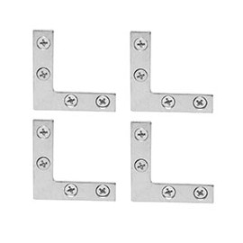 REFUERZO DE UNIÓN "L" 3.8 X 3.8 CM PLATA 4 PIEZAS