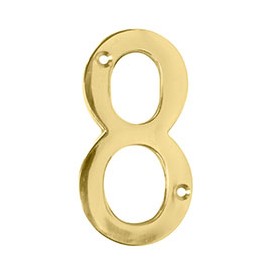 NÚMERO 8 DE LATÓN 10.1 X 5.5 CM