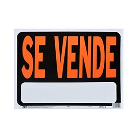 LETRERO DE PLÁSTICO PARA PARED SE VENDE 36.5 X 47 CM
