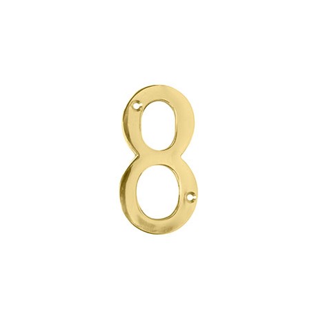 NÚMERO 8 DE LATÓN 10.1 X 5.5 CM