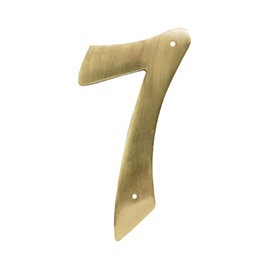NÚMERO 7 EN LATÓN SÓLIDO 10.16 CM