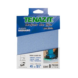 HOJAS DE LIJA DE 1/4 DE HOJA 8 PIEZAS