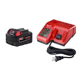 M18 CARGADOR DE BATERÍAS PARA 12V Y 18V CON (1) BATERÍA 18V DE 5.0 AH.