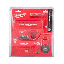 M12 CARGADOR DE BATERÍAS PARA 12V CON 1 BATERÍA COMPACTA DE 12V DE 2.0AH.