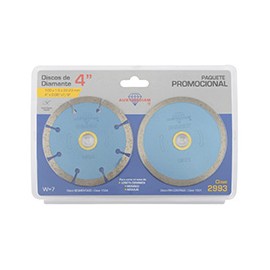 PAQUETE DE DISCOS DE DIAMANTE DE 4 PULGADAS 2 PIEZAS