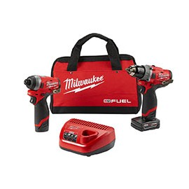 M12 FUEL COMBO ROTOMARTILLO 1/2" Y ATORNILLADOR DE IMPACTO 1/4" DE 12V, 1 BAT DE 4.0AH., 1 DE 2.0AH