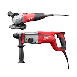 COMBO DE ROTOMARTILLO SDS PLUS 1" Y ESMERILADORA 4 1/2". MILWAUKEE