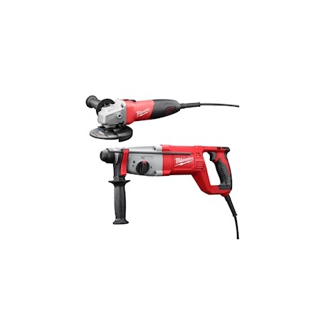 COMBO DE ROTOMARTILLO SDS PLUS 1" Y ESMERILADORA 4 1/2". MILWAUKEE