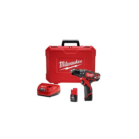 M12 TALADRO ROTOMARTILLO INALÁMBRICO DE 3/8" DE 12V CON 2 BATERÍAS DE 1.5 AH, CARGADOR Y ESTUCHE