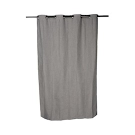 CORTINA DE JACQUARD CON ARILLOS POLIÉSTER GRIS CLARO 210 X 140 CM