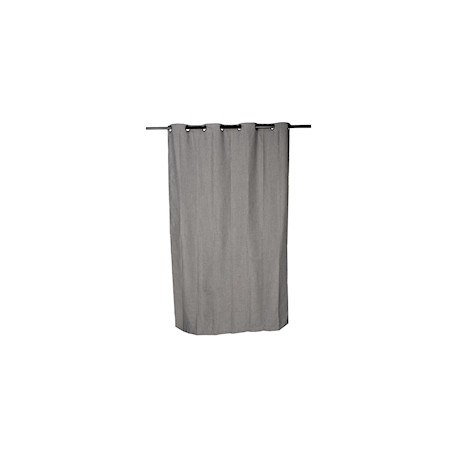 CORTINA DE JACQUARD CON ARILLOS POLIÉSTER GRIS CLARO 210 X 140 CM