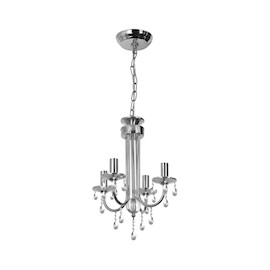 COLGANTE DE 4 LUCES FRANCIS 31.3 X 36.8 CM PLATA DECOR LIVING