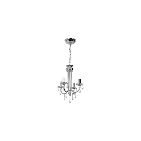 COLGANTE DE 4 LUCES FRANCIS 31.3 X 36.8 CM PLATA DECOR LIVING