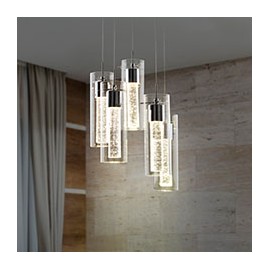 LÁMPARA DE TECHO LED 34.8 X 220.27 CM PLATA