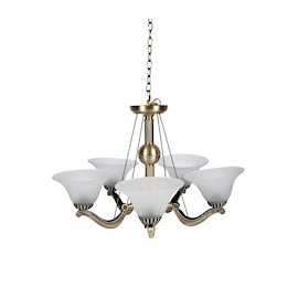 LÁMPARA COLGANTE DE ACERO 5 LUCES