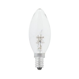 FOCO VELA INCANDESCENTE 25 WATTS LUZ CÁLIDA 2 PIEZAS