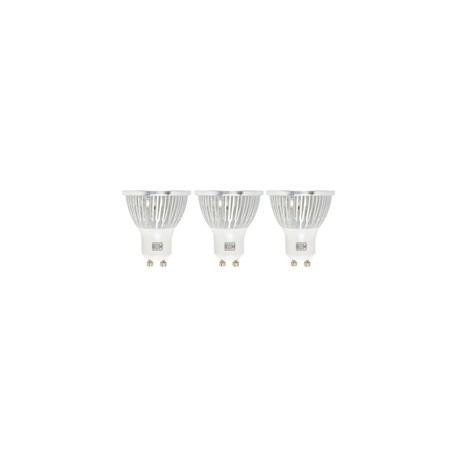 FOCO LED GU10 SMARTLIGHT 4 WATTS 220 LÚMENES LUZ CÁLIDA 3 PIEZAS
