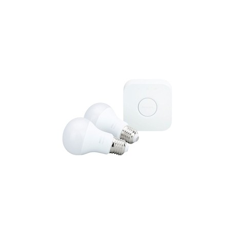 KIT HUE WHITE PHILIPS 9.5 WATTS 800 LÚMENES LUZ BLANCA CÁLIDA 5 PIEZAS