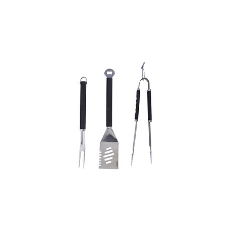 JUEGO DE UTENSILIOS 3 PIEZAS NEGRO MR. BAR-B-Q