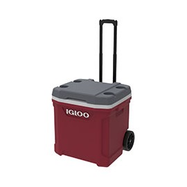 HIELERA CUBE ROJO DE 56.7 L PARA 90 LATAS CON RUEDAS