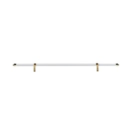 CORTINERO DECORATIVO TIPO CAFE AJUSTABLE DE 122 A 218 CM BLANCO