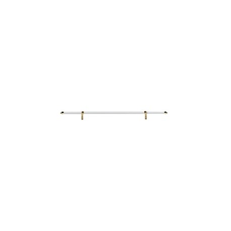 CORTINERO DECORATIVO TIPO CAFE AJUSTABLE DE 122 A 218 CM BLANCO