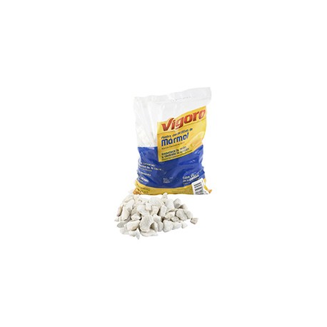 PIEDRA DECORATIVA RÚSTICA MÁRMOL DE 2 KG BLANCA