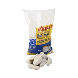 PIEDRA DECORATIVA DE MÁRMOL 12 KG BLANCO