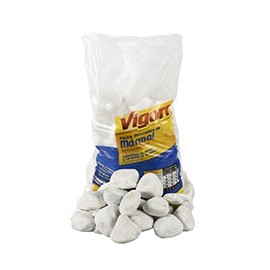 PIEDRA DECORATIVA DE MÁRMOL 23 KG BLANCO