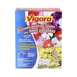 ALIMENTO UNIVERSAL SOLUBLE PARA FLORES Y PLANTAS DE 500 GR VIGORO