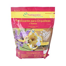 FERTILIZANTE PARA ORQUÍDEAS Y VIOLETAS 500 GR NUTRIGARDEN