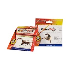 INSECTICIDA PARA EL CONTROL DE ALACRANES 10 GR MULTICOLOR EXTER PRO