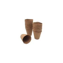 MACETAS BIODEGRADABLES DE 8 CM CAFÉ 18 PIEZAS