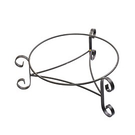 BASE PARA MACETA DE METAL 39.5 X 18 CM NEGRA