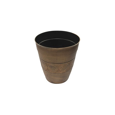 MACETA DE PLÁSTICO SIERRA 12" DORADA